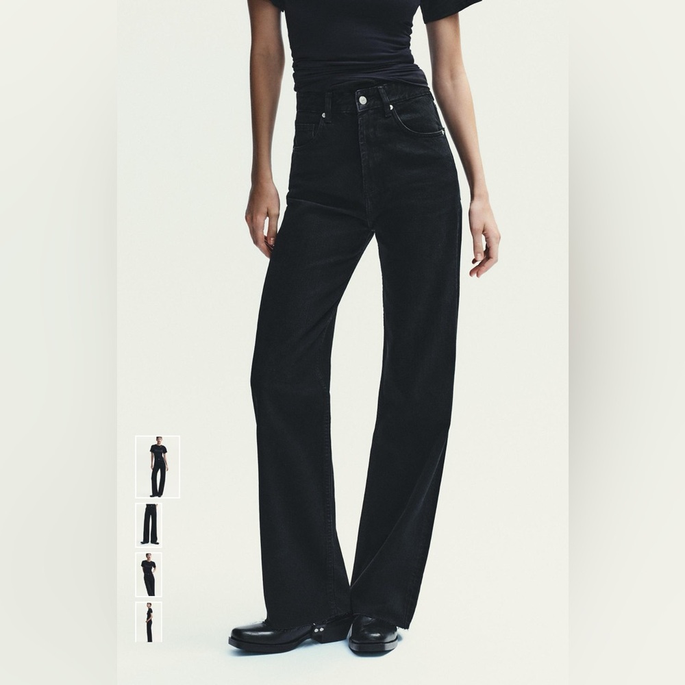 Zara Women's Black Straight Leg Jeans